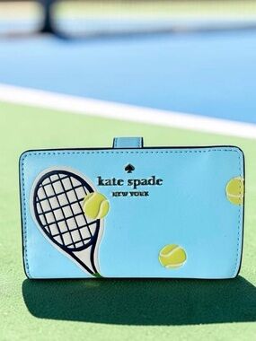 Kate Spade grand slam medium compact bifold wallet NWT novelty